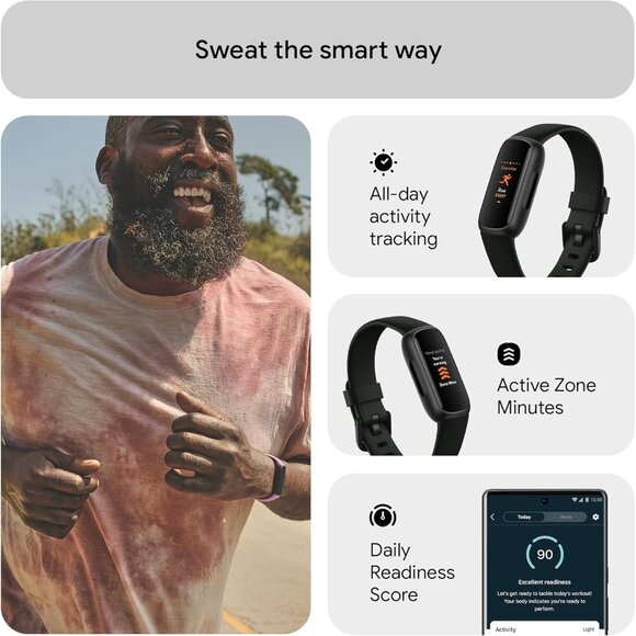 🆕Google Fitbit Inspire 3 Health Fitness Tracker Stress Management Workout Sleep - Picture 3 of 8